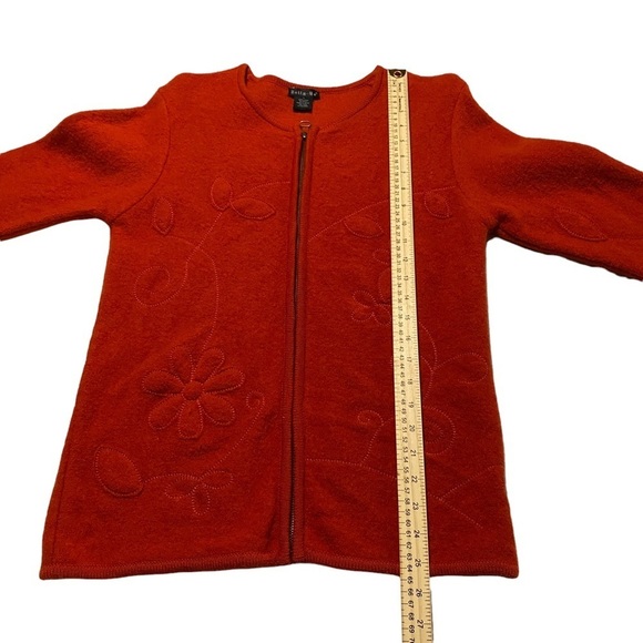 Tally Ho Women’s Orange Medium 100% Wool Sweater - Picture 5 of 5